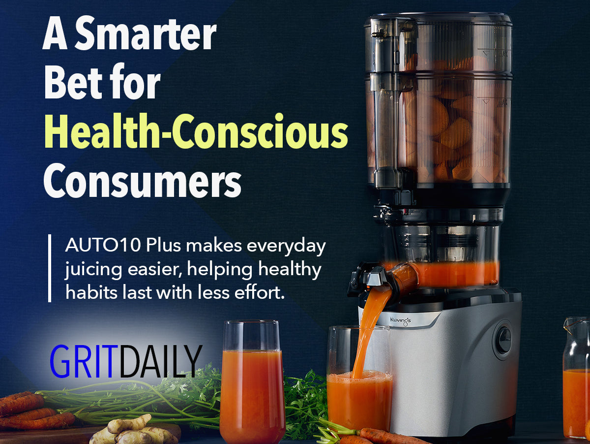 Grit Daily Highlights Kuvings AUTO10 Plus in Feature on the Future of Home Juicing