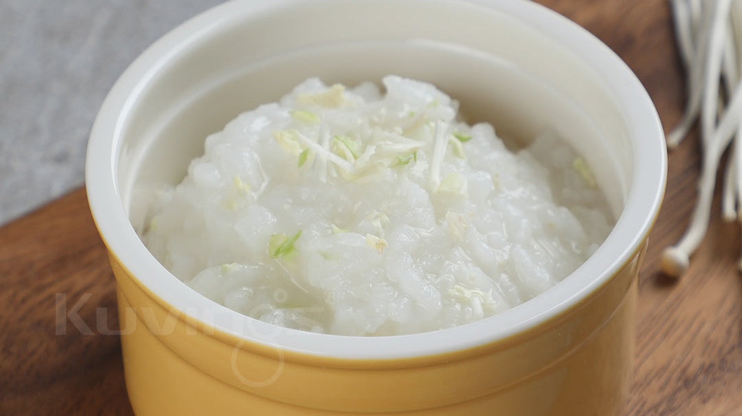 Silken Tofu and Enokitake Porridge