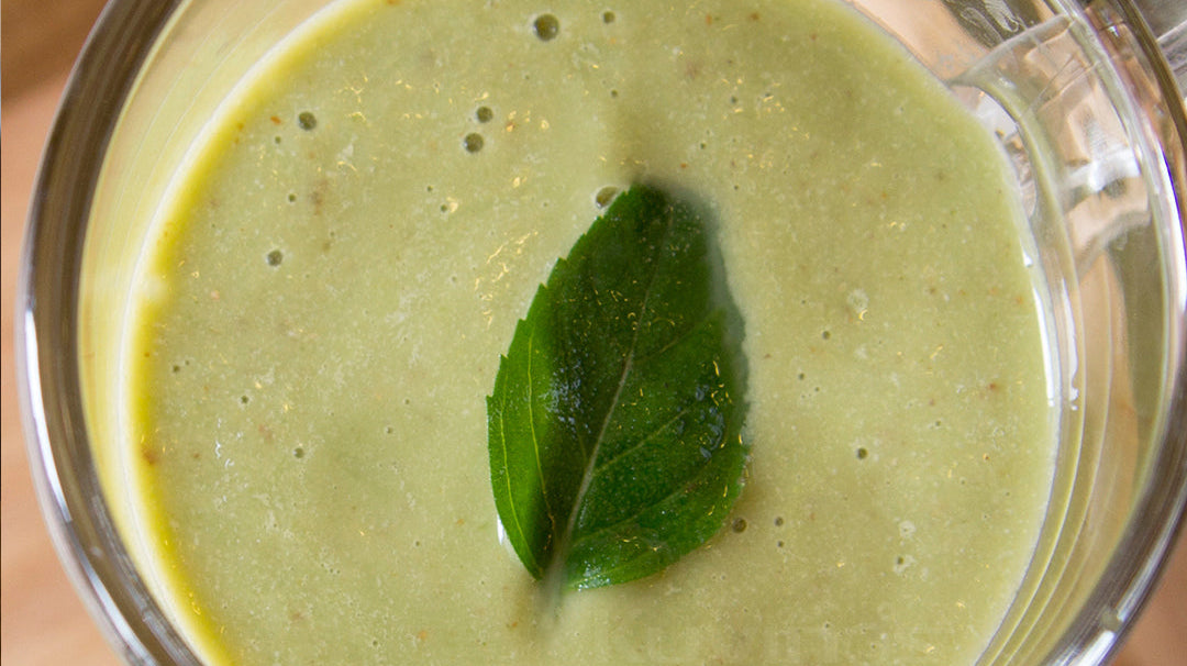Juice with Yam, Lotus Root and Kale