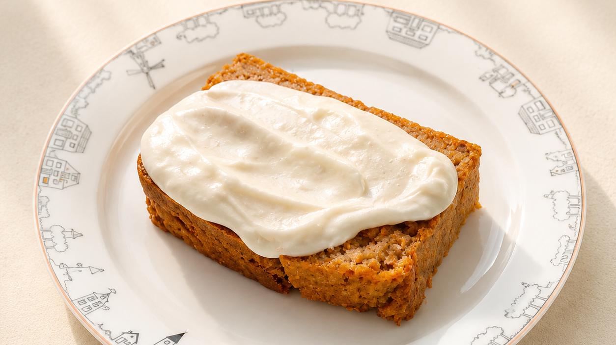 Carrot Pulp Cake with Labneh Cream