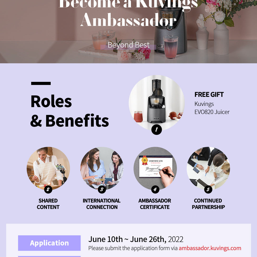 Join the third round of Kuvings Ambassador Program