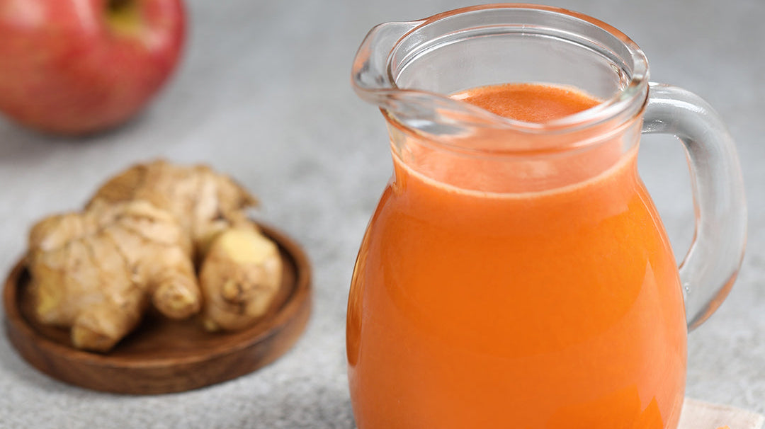 Sweet Carrot Juice with Ginger Fragrance