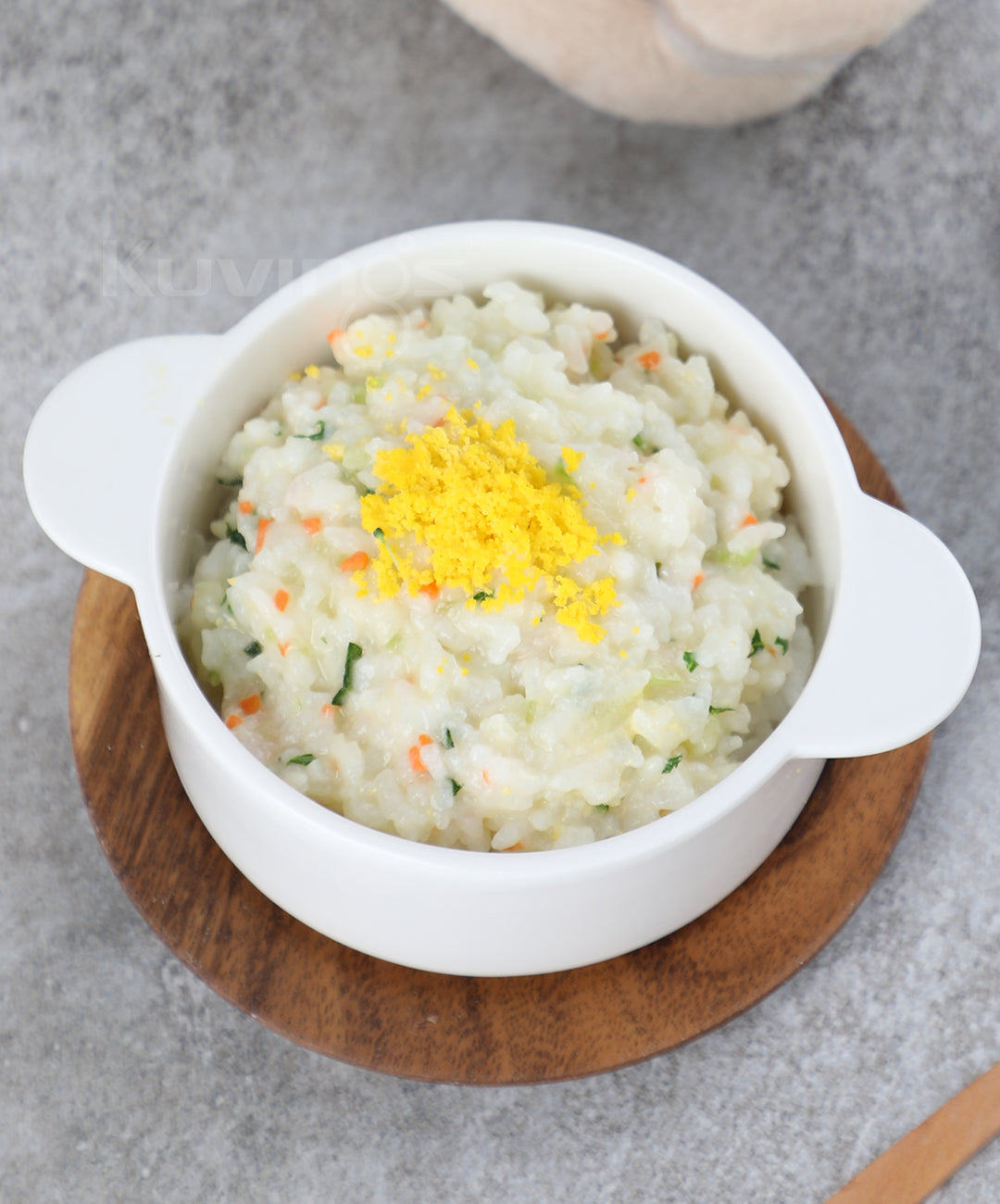 Pak Choi and Egg Porridge