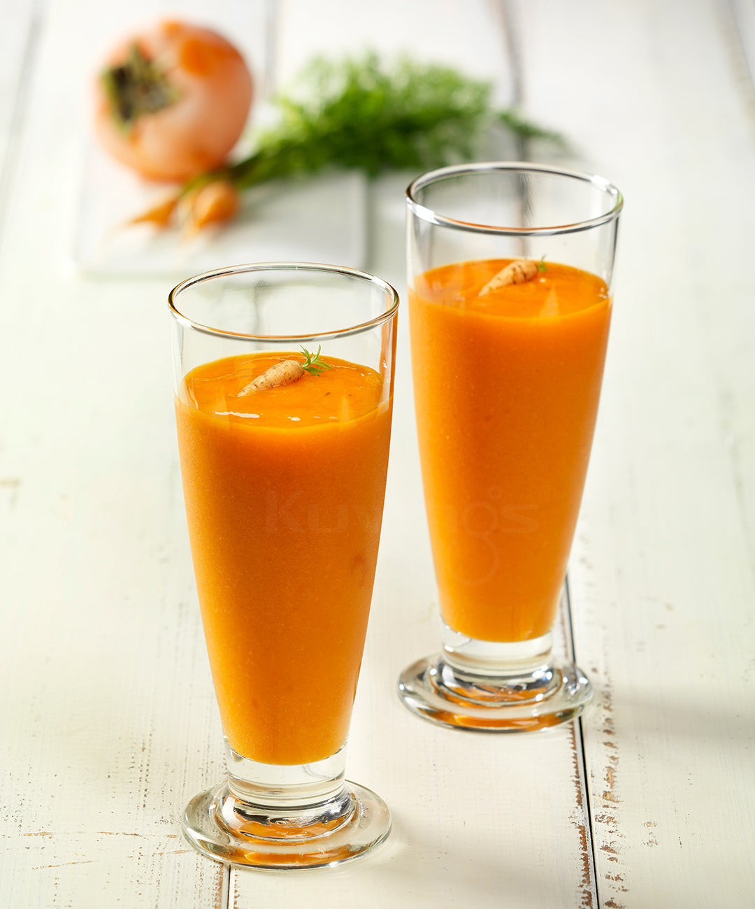 Orange Ripe Persimmon Juice