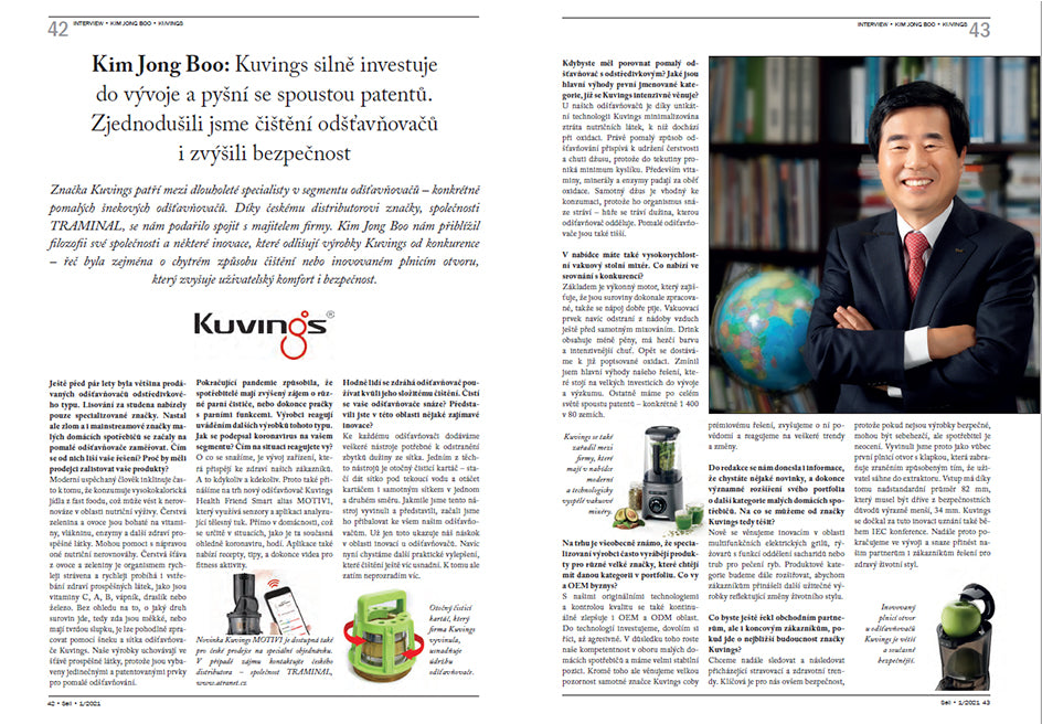 Health Appliance Kuvings Introduced in Famous Czech Electronics Magazine “Sell”