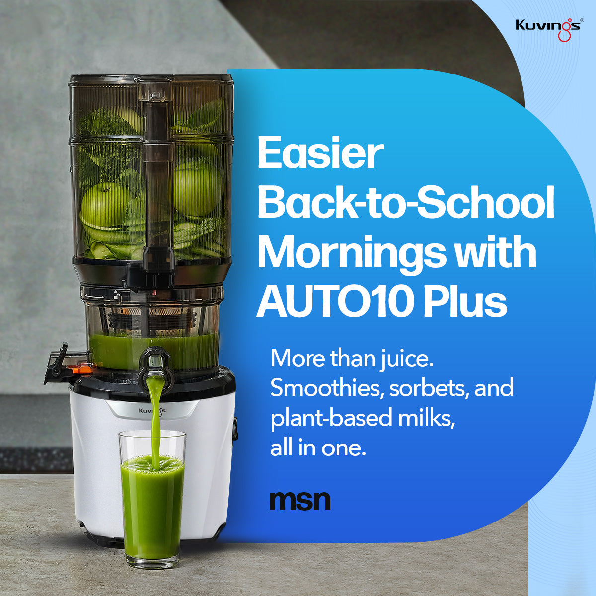 MSN Features Kuvings AUTO10 Plus for Busy Back-to-School Routines