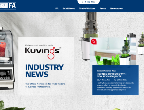 German IFA Newsroom for “Innovative New Products” Covers Kuvings